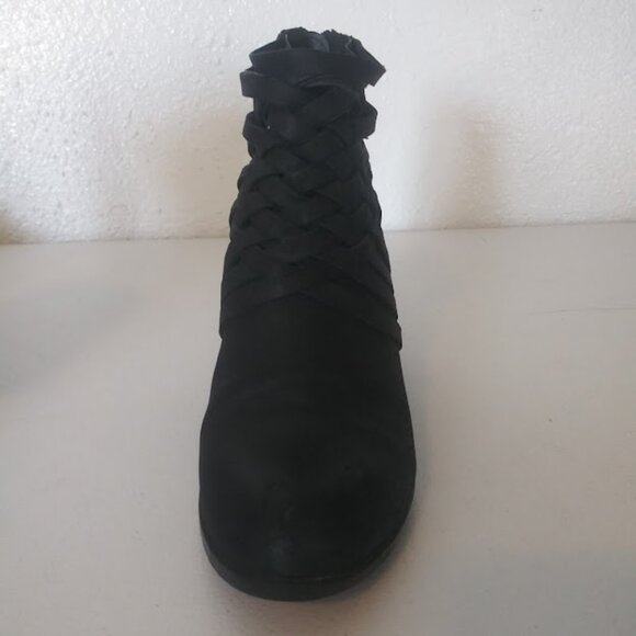 Arizona Jean Company Olympia women's size 6 black strappy block heel booties - Picture 6 of 16